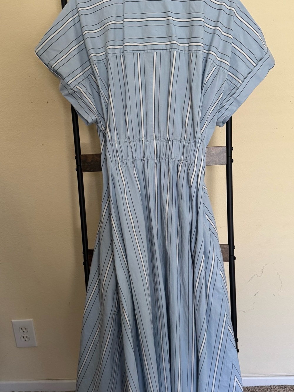 Ava & Viv Light Blue Striped Midi Dress